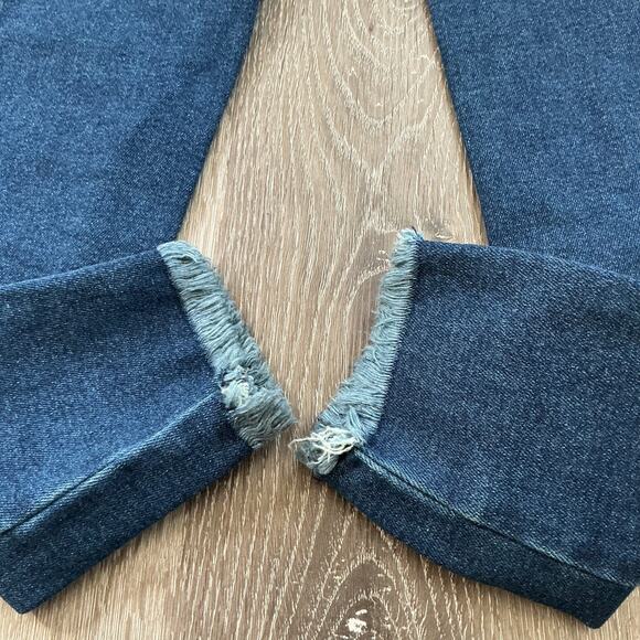 We The Free Dark Wash Raw Hem Skinny Jegging Size 25 - Picture 9 of 12